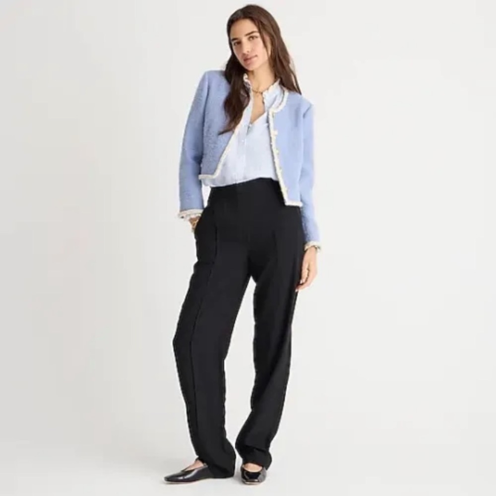 J. Crew High-rise crepe trouser -black NWT